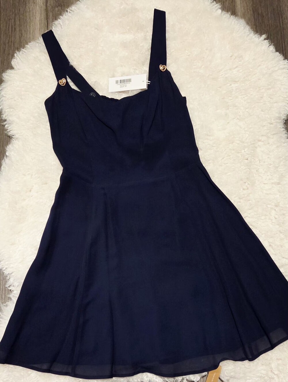 Reformation Tai Dress Navy - Size 10 - Picture 5 of 6